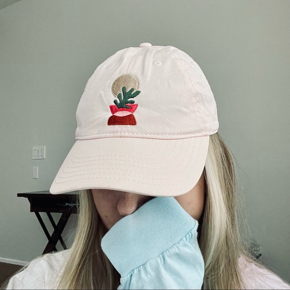 ✨SOLD✨Women’s Pink Abstract Plant Baseball Hat - Picture 3 of 10